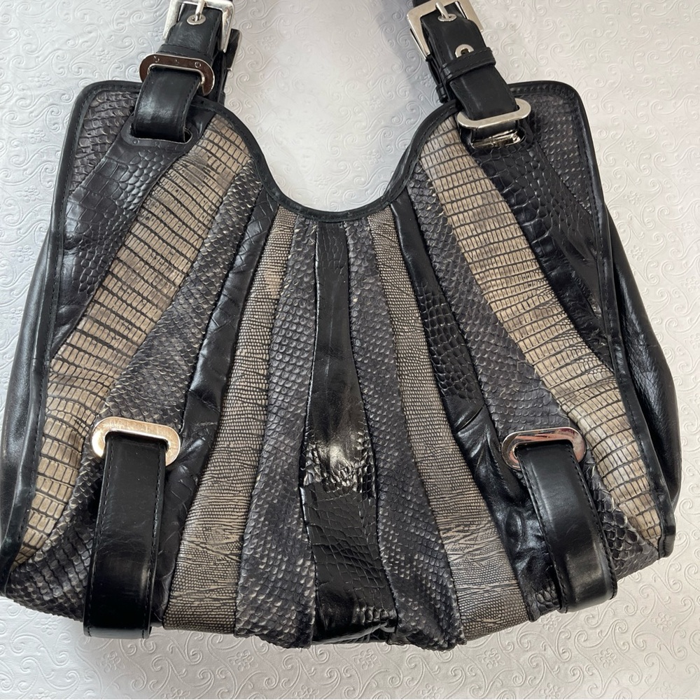 Stuart Weitzman Leather Patchwork Handbag Shoulde… - image 8